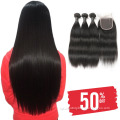 High Quality 100 Natural Hair Weft Virgin Brazilian Hair Weave Hair Silky Straight 10 to 40 Inch Wholesale Deal Weaving